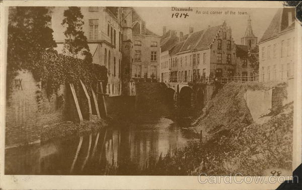 Old Corner of Town 1914 Diksmuide Belgium