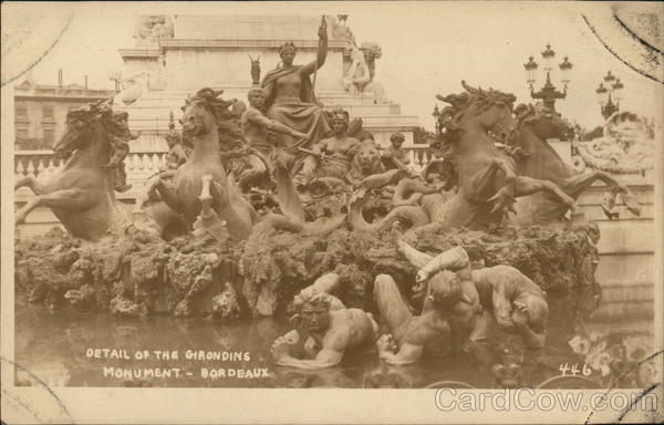 Detail of the Girondine Monument Bordeaux France