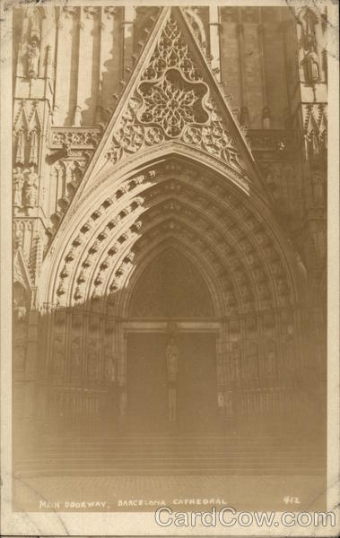 Main Doorway, Barcelona Cathedral Spain