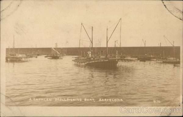 Catalan Shell Fishing Boat Barcelona Spain