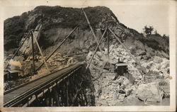 End of Train Track Postcard