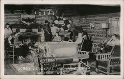 Lobby at Signal Mountain Lodge Postcard