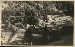Aerial View of Town Surrounded by Trees Downieville, CA Postcard Postcard Postcard