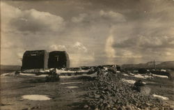 Cross In Middle of Barren Area Postcard