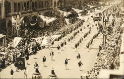 Parade in City Postcard