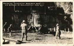 Pouring Concrete - Boulder Dam Pouring Concrete - Boulder Dam