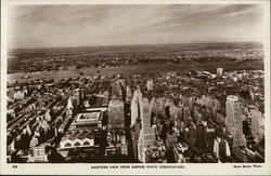 Western View From Empire State Observatory New York City, NY Postcard Postcard Postcard