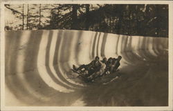 Riding on a Bobslead St. Moritz, Switzerland Postcard Postcard Postcard