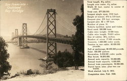 Okland Bay Bridge San Francisco, CA Postcard Postcard Postcard