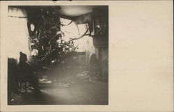 Children and Christmas Tree Postcard