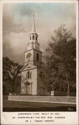 Greenock Kirk, Built in 1824 St. Andrews-By-The-Sea, NB Canada New Brunswick Postcard Postcard Postcard