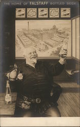The Home of Falstaff Bottled Beer Postcard