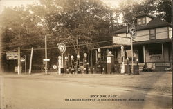 Rock Oak Park Service Station Pennsylvania Postcard Postcard Postcard