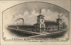 C. G. Conn Musical Instrument Factory Postcard