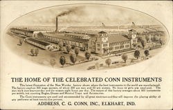 C. G. Conn Musical Instruments Postcard