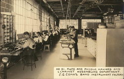 C.G. Conn's Band Instrument Factory Postcard