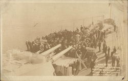 Playing a Concert on USS Pittsburgh Villefranche-sur-Mer, France Ships Postcard Postcard Postcard