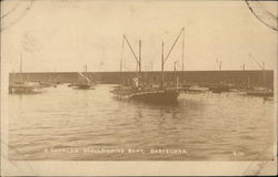 Catalan Shell Fishing Boat Barcelona, Spain Postcard Postcard Postcard