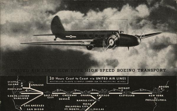 United Air Lines Boeing Airline Advertising