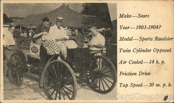 Sears 1903-1904? Sports Roadster Cars