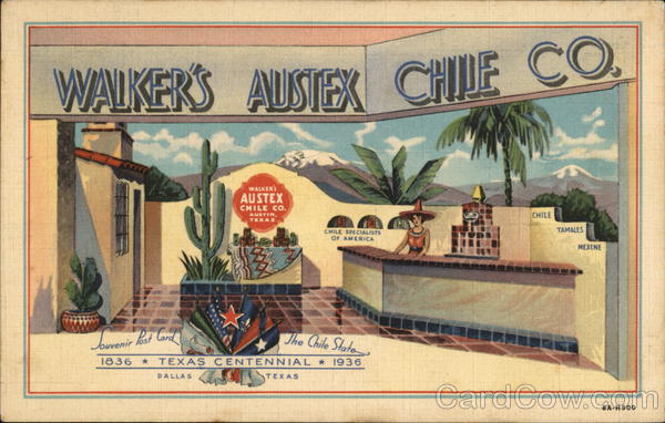 Walker's Austex Chile Co. - Texas Centennial Exposition, Dallas 1936