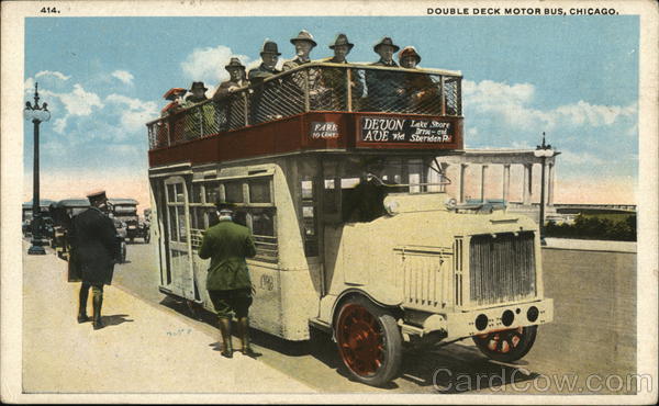 Double Deck Motor Bus, Chicago, IL Buses