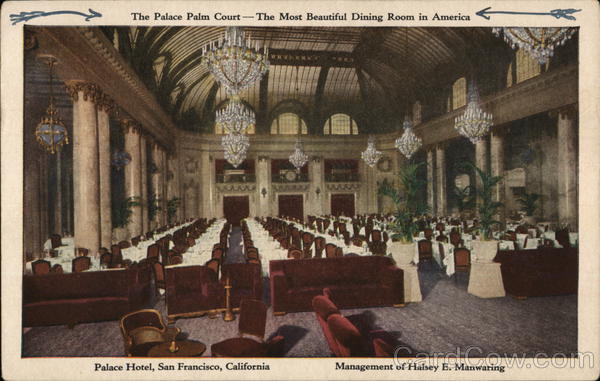 Palace Hotel - The Palace Palm Court San Francisco California