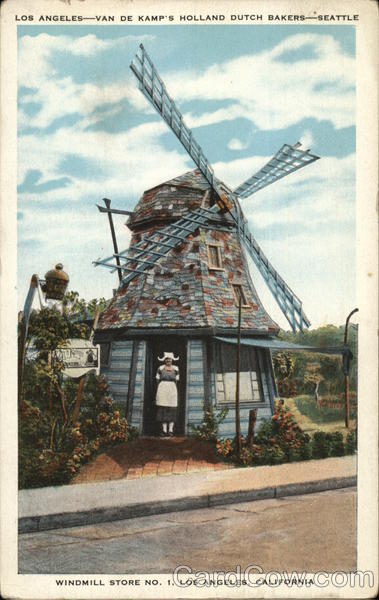 Windmill Store No. 1 - Van de Kamp's Holland Dutch Bakers Los Angeles California