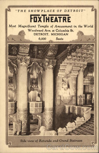 Fox Theatre - Rotunda and Grand Staircase Detroit Michigan