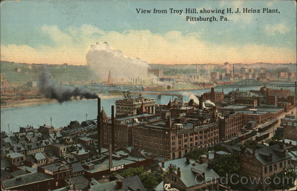 View from Troy Hill showing H. J. Heinz Plant Pittsburgh Pennsylvania
