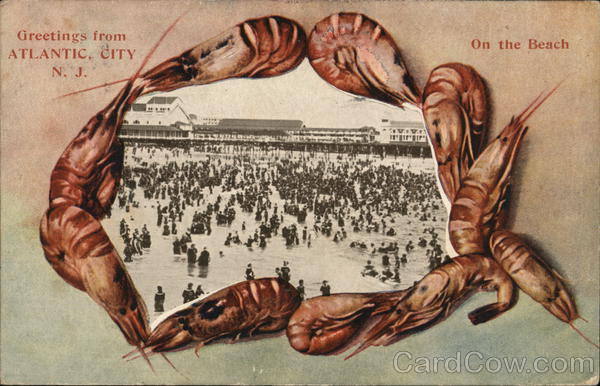 Crowds on the Beach Atlantic City New Jersey