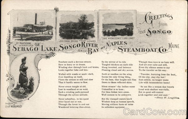 Sebago Lake, Songo River and Bay of Naples Steamboat Co. Maine