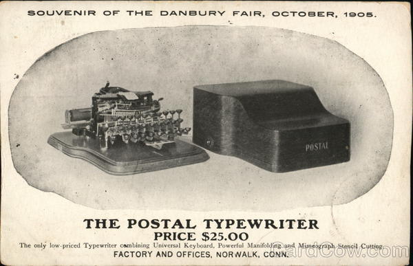 Souvenir of the Danbury Fair, October, 1905 - The Postal Typewriter Norwalk Connecticut
