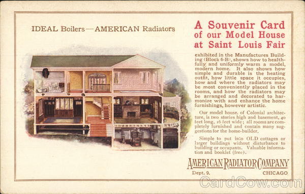 American Radiator Company - Model House Exhibit 1904 St. Louis Worlds Fair