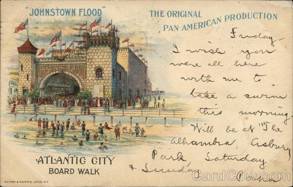 Johnstown Flood, Boardwalk Atlantic City New Jersey