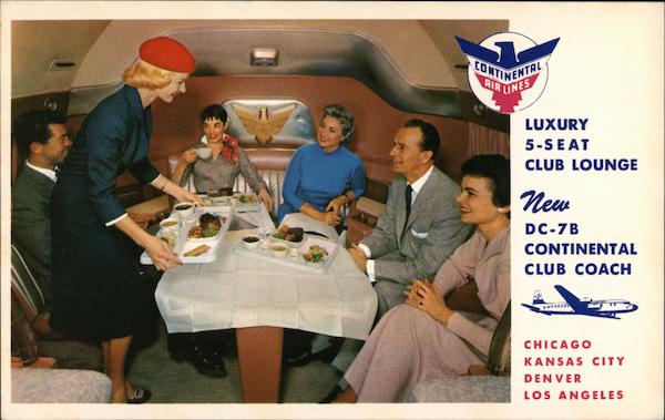 Continental Airliens Luxury 5-Seat Club Lounge DC-7B