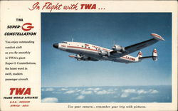 TWA Super-G Constellation Postcard