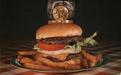 Big Guy Pop n' Top Sandwich Postcard