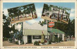 Sequoia Court and Tiny Hotels Richmond Hill, GA Postcard Postcard Postcard