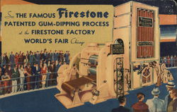 Firestone Patented Gum-Dipping Process, Firestone Factory Postcard