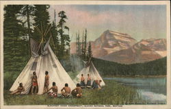 Blackfeet Indian Encampment Postcard