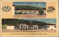 Del Sue Motor Inn Williams, AZ Postcard Postcard Postcard