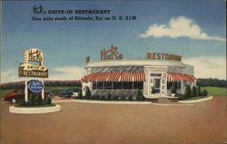 Hick's Drive-In Restaurant Postcard
