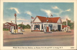 White Horse Service Station Postcard