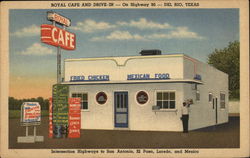 Royal Cafe and Drive-In Del Rio, TX Postcard Postcard Postcard