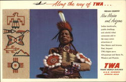 Indian Country, New Mexico & Arizona - Trans World Airlines Aircraft Postcard Postcard Postcard