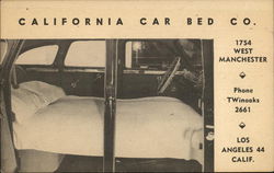 California Car Bed Co. Postcard