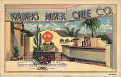 Walker's Austex Chile Co. - Texas Centennial Exposition, Dallas 1936 Postcard