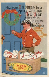 Kew-Bee Bread Holiday Greeting Postcard