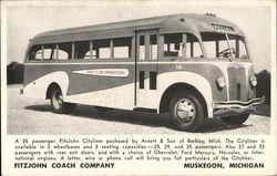 Fitzjohn Coach Comapny, Muskegon, MI Postcard